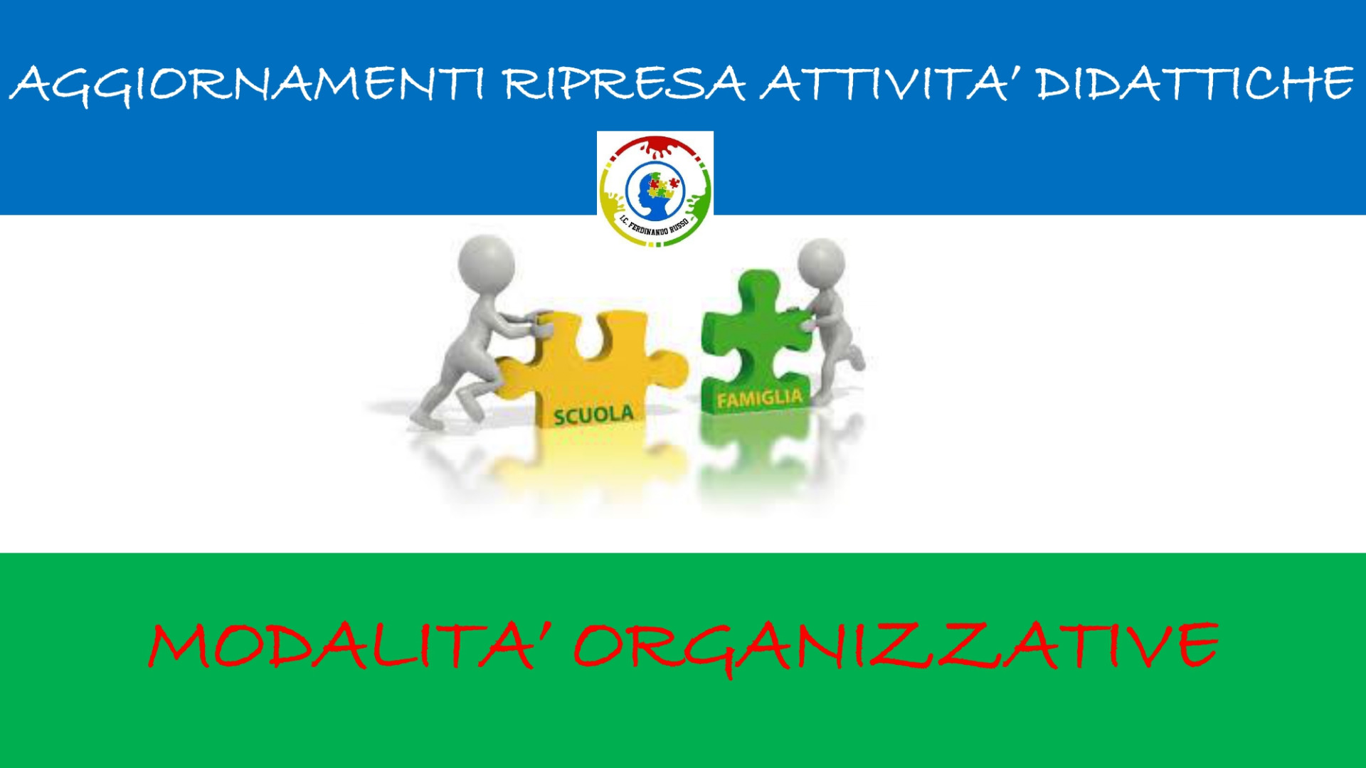 RIPRESA ATTIVITÀ DIDATTICHE DA MERCOLEDI’ 7 APRILE 2021